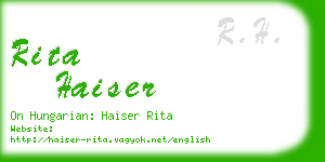 rita haiser business card
